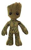 I am Groot! The cute and cuddly Baby Groot from Guardians of the Galaxy Vol.2 is now an adorable plush! Plush stands 15 inches tall and is super soft and huggable. Features movie accurate details and licensed hang tag.