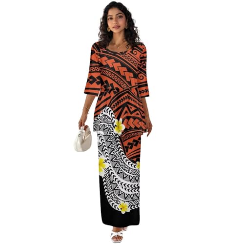 2025 Puletasi Samoan Traditional Elegant Women Dress Polynesian Prom Dress for Luau, Beach Party