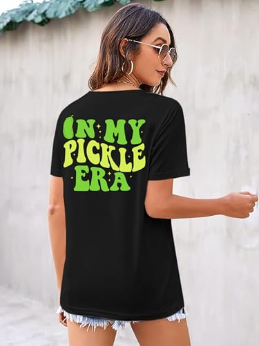Pickle T Shirt Women: in My Pickle Era Shirts Pickle Jar Tee Shirt Funny Cucumbers Graphic Short Sleeve Tops4