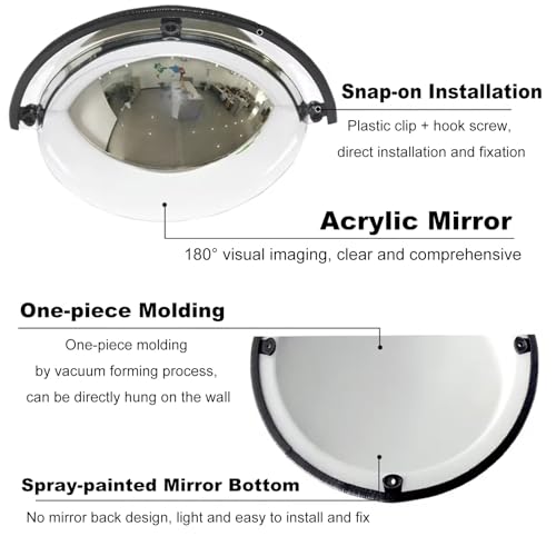 Reflector de almacén esférico para el control visual en pasillos 4