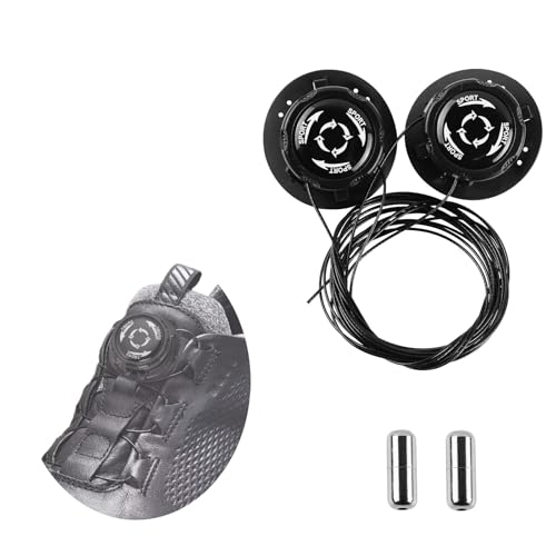 BDHYYM Cordones sin atar, cierre de rosca para zapatos, cierre para niños y adultos, cierre rápido Laces Shoelaces Kit de repuesto, Negro Adultos, talla única