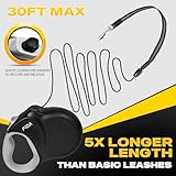 Fida Upgraded Retractable Dog Leash 30ft, Heavy Duty Pet Walking Leash for Medium/Large Breed up to 110 lbs, 360° Tangle-Free Long Retract Dog Lead, Soft Grip, One-Hand Brake, Black