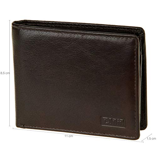 Tonin, 202114302, Carteira de Bolso em Pelica Masculina Compacta, cor Marrom, Couro