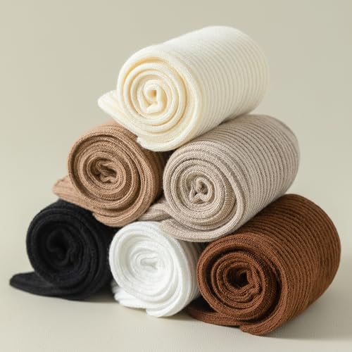 Image of ANYANIME 8 Pairs of Crew Socks for Women Soft Cotton Socks Comfortable And Breathable Cute Socks