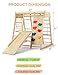Rengue Indoor Playground 7-in-1Jungle Gym Baby Climbing Toys, Montessori Waldorf Style Wooden Toddlers Climber Playset for Children Kids 2-7 with Slide, Climbing Wall, Rope Wall Net, Swing, Ladder