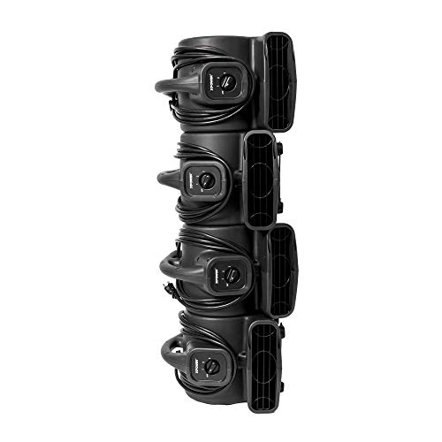 Xpower P-80A Mini Mighty 138 W 600 Cfm Centrifugal Air Mover, Carpet Dryer, Floor Fan, Blower, Stackable, Daisy Chain, For Water Damage Restoration, Janitorial, Plumbing, Home Use, Black #TOP6