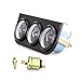 Triple Gauge Kit 2 Inch 52mm 3 in 1 Volt Meter Water Temperature Meter Oil Pressure Meter Universal for 12V Cars