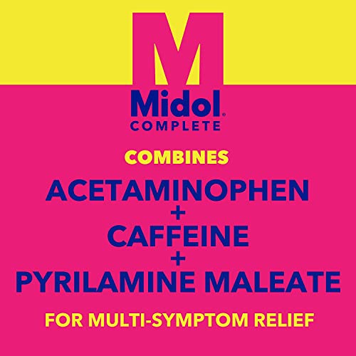 Midol Complete Menstrual Pain Relief Gelcaps With Acetaminophen For Menstrual Symptom Relief - 24 Count (Pack Of 3) #TOP3