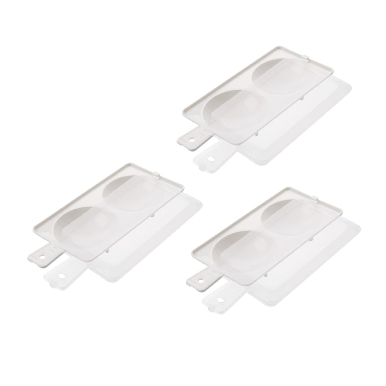 Cabilock 3sets Microwave Steamer Molds Food Grade for Easy Breakfast Cooking Compact Kitchen Supplies