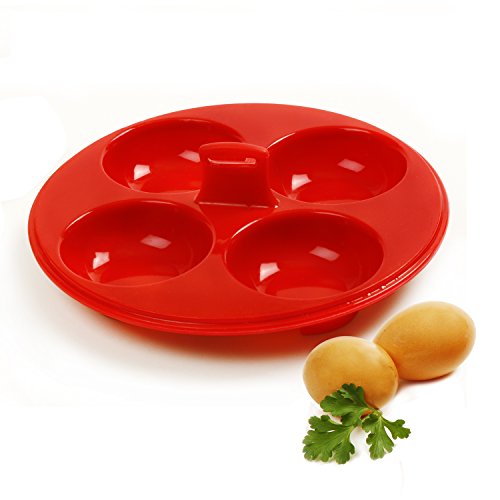 Norpro Silicone 4 Egg Poacher, Red #TOP2