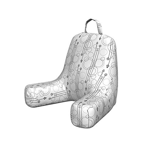 Ambesonne Tattoo Reading Pillow Cover, Black and White Pattern with