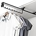 Chowany szyna na ubrania czarny 25-44 cm, chowany metalowy szafa pręta Wyciągnij szafę do szafy Regulowana szafa oszczędność przestrzeni, waga 25 kg (Size : 44cm/17.3inch)