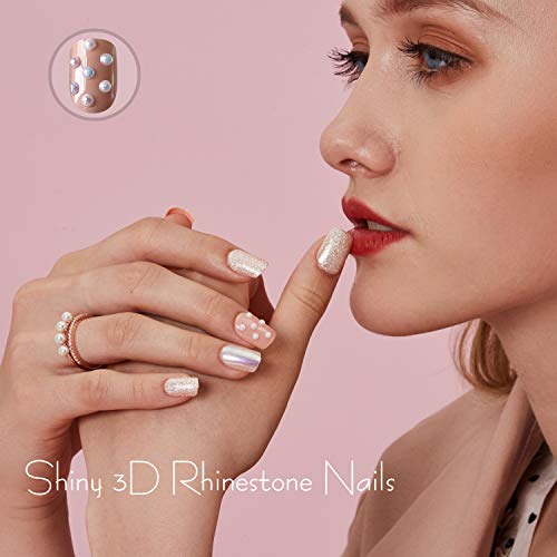 VIVID STELLA Künstliche Nägel Perle Nägel Zum Aufkleben 30 Stück Acryl Nagelset Vollständiges Kunstnägel Press on Nail… – Bild 3