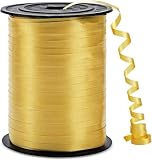 500 Yards Curling Ribbon，Gold Balloon String Ribbon，for Gift Wrapping，Party Decoration, Wedding,Birthday，Art Crafts, Florist Flower