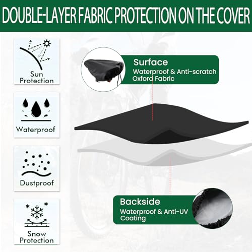 Image of New Bicycle Seat Cushion Waterproof UV Protection Unisex for Gym Bike Mountain Bike Road Bike with Protective Lock Durable Rain Dustproof Cover