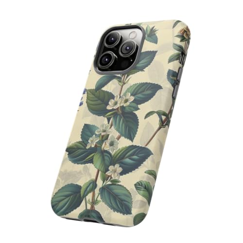 Coque herbes botaniques vintage iPhone 14 Pro Max rigide mate anti-rayures - 2
