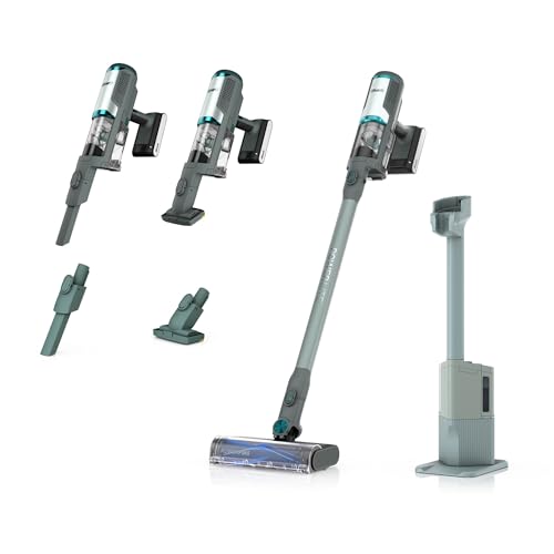 Shark PowerLite Clean & Empty Pet Akku-Staubsauger mit automatisch entleerender Basisstation einfache Reinigung auf Allen Oberflächen HEPA-Filter bis zu 40 Minuten Laufzeit BU3623EUT