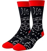HAPPYPOP Funny Novelty Book Socks Math Socks for Men Teen Boys, Gifts for Math Lovers, School Soc...