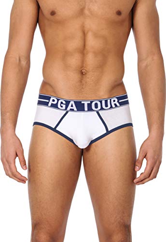 PGA TOUR Slip de sous-vêtement pour Homme, Coton/élasthanne, Disponible en Plusieurs Couleurs. - Blanc - Medium Cover