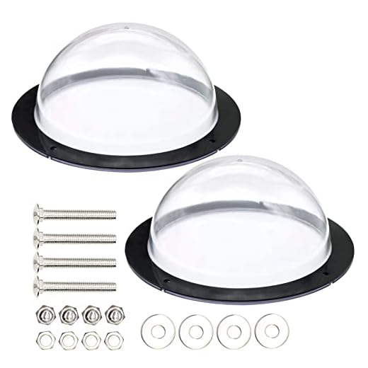 Qlvily 2 Pack Dog Fence Window, 12.4" Durable Acrylic Dome Dog Fence Peek Window, Pet Supply, Clear View Dome Pet Peek Window, for Dog Cat