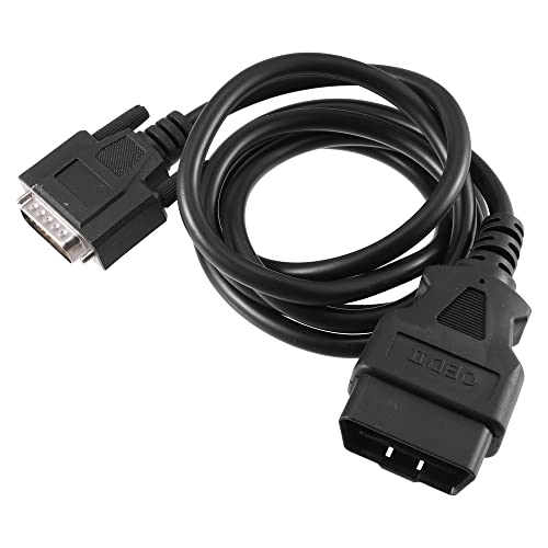 QUARKZMAN CâBle Adaptateur de Diagnostic OBDII OBD2 MâLe vers MâLe 15 Broches de 150 cm pour Scanner Autel Maxidiag Elite MD802 Noir