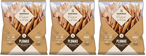 Harimsa Pasta de Harina Integral de Espelta - 500 g (Paquete de 3)