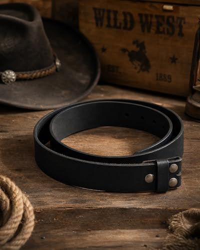 Image of CHAOREN Western Belts for Men without Buckle - Cowboy Belt 1.5 inch Full Grain Leather Belt for Jeans - One Solid Piece Leather