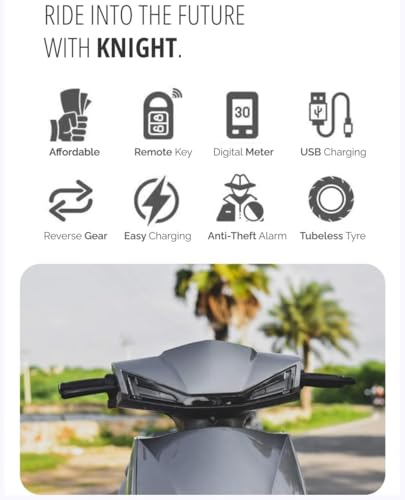 Image of MIOOX Electric Scooter with 60-70 km Range | 48V35AH Battery | Fast 3H Charging | Front Disc Brakes Rear Drum Brakes| Cruise Control, Reverse Mode, LED Lights | Lightweight 90 kg E-Scooty (White)