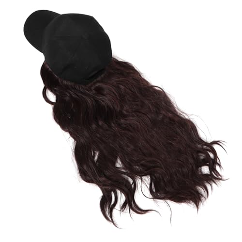 Casquette baseball usage quotidien fêtes cheveux bouclés polyester noir