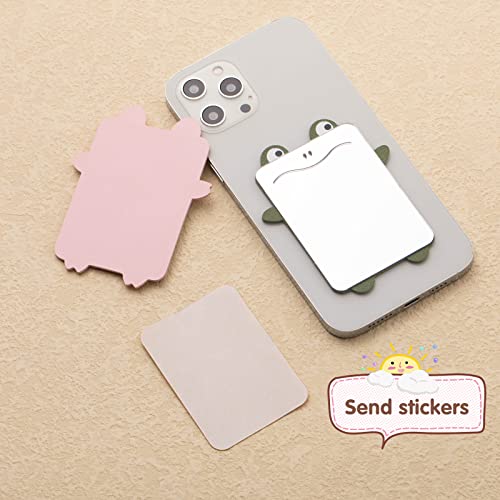 Ranzli 4 Pack Small Self Adhesive Compact Makeup Mirror, Cute Pocket Mirror, Portable Mini Travel Mirror With Pu Leather, Cartoon Mini Mirror, Frog #TOP3