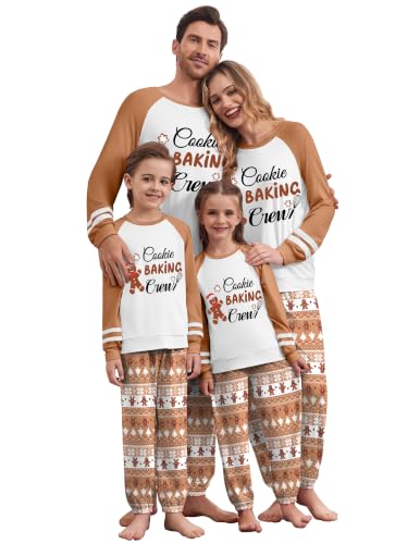 Ekouaer Family Christmas Pajamas Matching Sets Cute Long Sleeve Couple Pjs - image 1