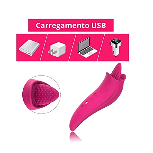 Língua Lambendo Clitóris Vibrador Erótico Estimulador Mamilos OKD Shop (Rosa)
