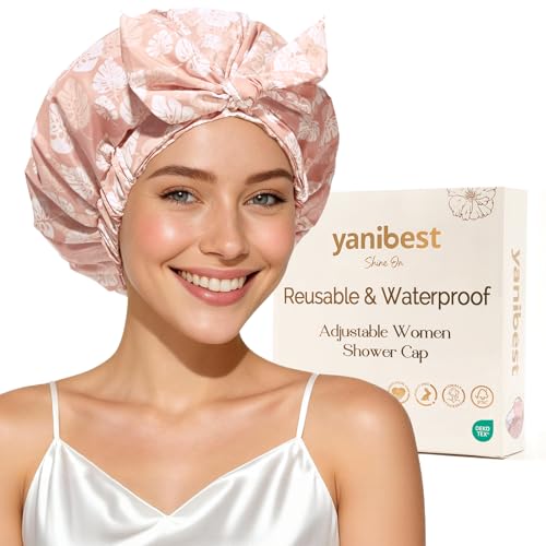 Yanibest Reusable Waterproof Shower Cap for Long Hair