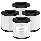 PU-P05/AC201B Replacement Filter for FULMINARE PU-P05 Air Purifier and Purivortex AC201B Air Purifier, 3-in-1 High Efficiency H13 True HEPA Activated Carbon Filter Replacement 4 Pack