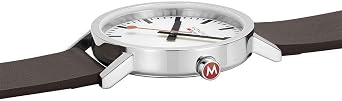 Mondaine A658.30323.11SBGV Men's Analogue Quartz Watch with Leather Strap, Brown