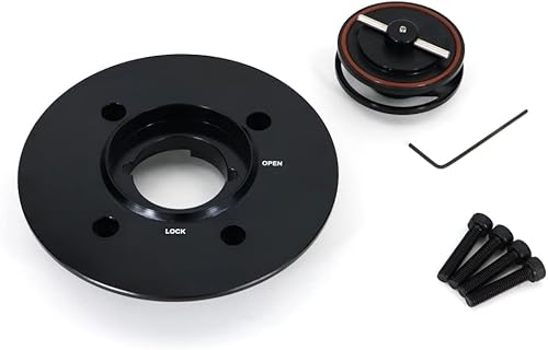 Miniatura 5 de Xitomer Tapa de tanque de gasolina de 4 agujeros para motocicleta, tapa de combustible de aleación de aluminio CNC, apta para Ninja400 2018 2019