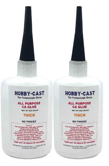 Hobby-CAST CA Glue - Super Glue - Hobby-CAST - 2 oz. Bottles - Cyanoacrylate (2, Thick)