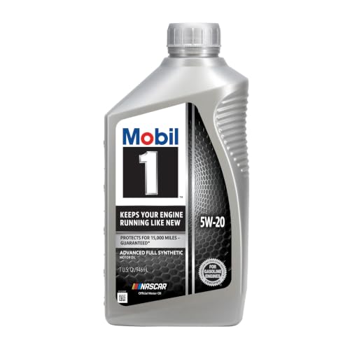 Mobil 1 Advanced Full Synthetic Motor Oil 5W-20, 6-pack of 1 quarts | 10,000-Mile Protection...