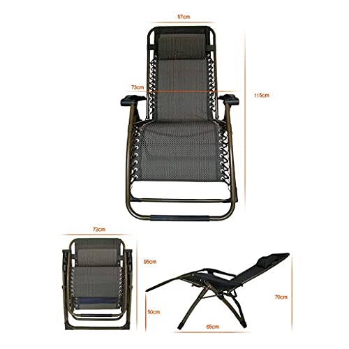 Chaise zero gravity pliante 67cm de largeur pour plage et jardin