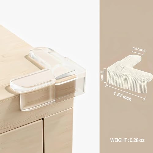 Image of Baby proofing Corner Guards L (12pcs) - Clear Table Corner Protectors and Bumpers for Complete Corner & Edge Safety!