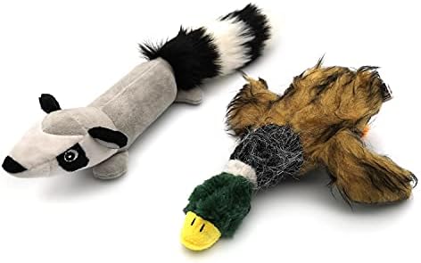 AnberCare Dog Plush Toys,Squeaky Dog Toys,Dog Stuffed Animals Toys with Polyester Fiber,Durable Chewing Toys for Puppy,Small and Medium Breed