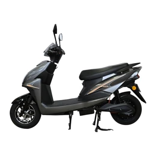 Green Invicta Electric Scooter for Adult’s Commuter, No RTO Registration or DL Required, 60kms Range & 25kmph, Comfortable Wider Deck E-Bike | Grey