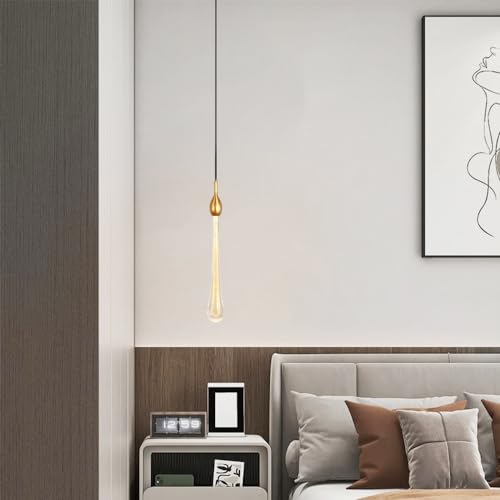 Luces de suspensión LED de 12 W con pantalla de cristal artesanal 7