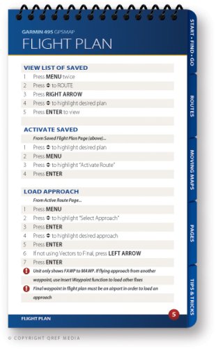 Garmin GPSMAP 495 Qref Checklist (Qref Avionics Quick Reference)      Spiral-bound – December 15, 2008