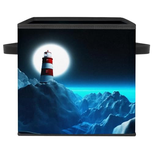 Panier rangement pliable cube bleu pour libérer l'espace du placard - 2
