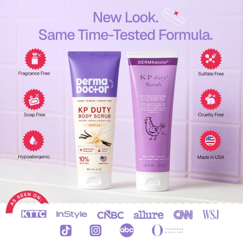 Image of DERMAdoctor KP Bump Eraser Vanilla Body Scrub, Keratosis Pilaris, 2oz