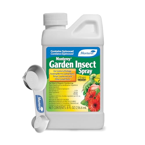 Monterey - Spinosad Insecticide - Garden Insect Spray Concentrate for Control Insects Bundled with Measuring Spoon - 8 oz Concentrate