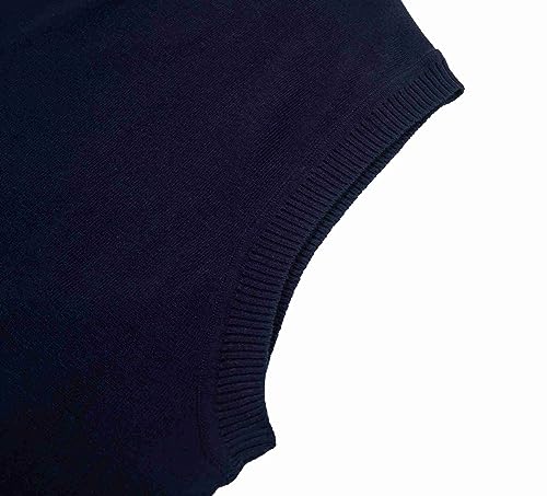 Krumba Men Oversized Sweater Vest: Plus Size Big Tall V Neck Cotton Pullover3