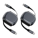 Compatibilité Universelle avec Tous Vos Appareils USB-C: Ce câble USB C enroulable est compatible avec une large gamme de périphériques USB-C, y compris les derniers modèles pour d'iPhone 16/17 Pro, iPad, MacBook Air, Galaxy S25/S24, ainsi que des appareils Dell et HP. Il offre une solution unique pour tous vos besoins de chargement