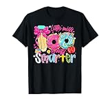 Little Miss 100 Days Smarter Donut 100th Day of School Girl T-Shirt